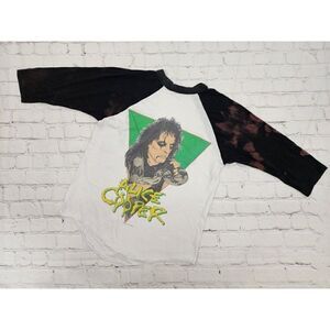 AUTHENTIC Vintage Alice Cooper '86-'87 Tour Concert Raglan Shirt Single Stitch